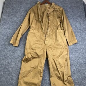 Alex Mill Coveralls Mens 2XL Brown BCI Cotton Stretch Workwear Utility Jumpsuit